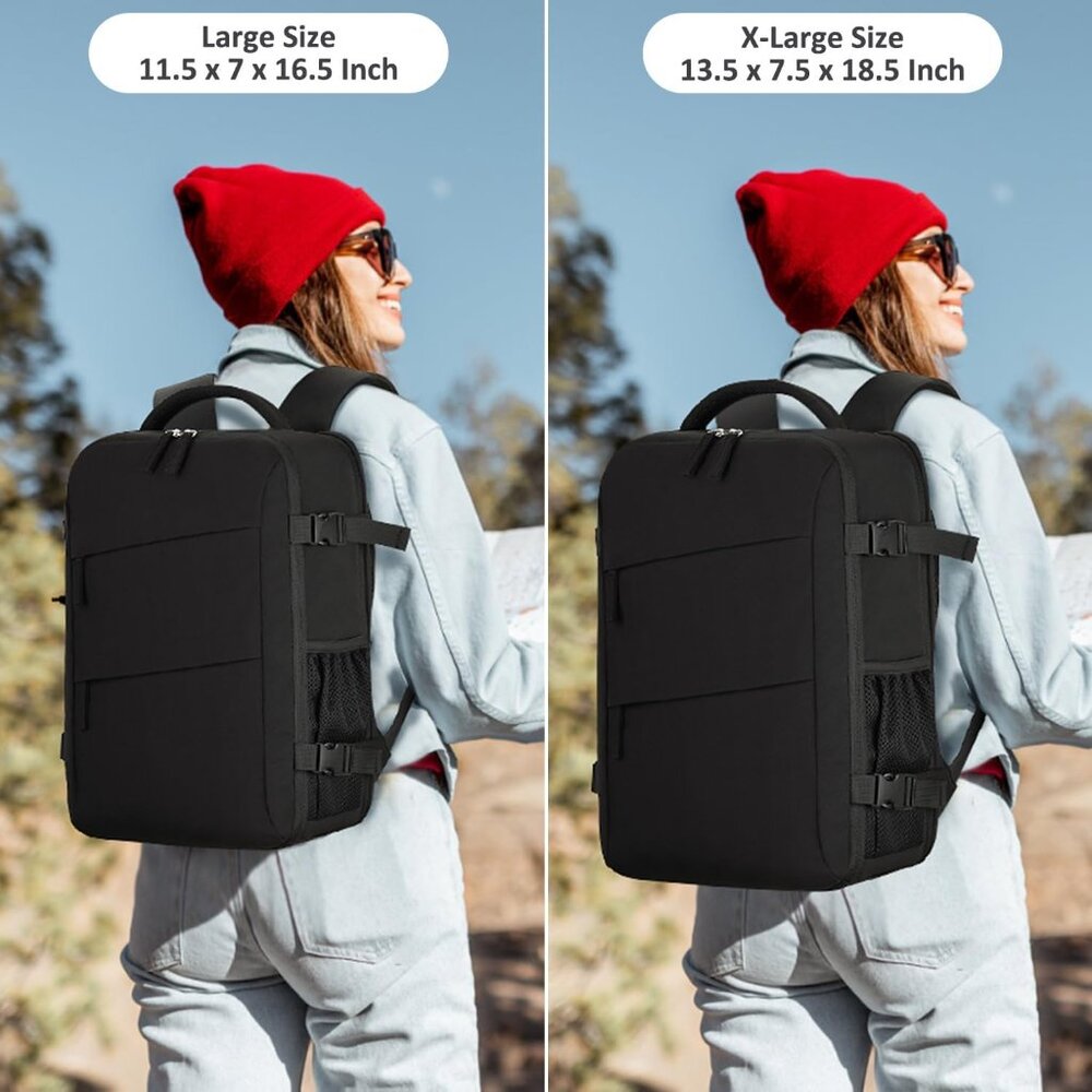Travel Backpack for Women Men Carry on Flight Approved Lightweight 15.6 Inch Lap - Picture 5 of 6